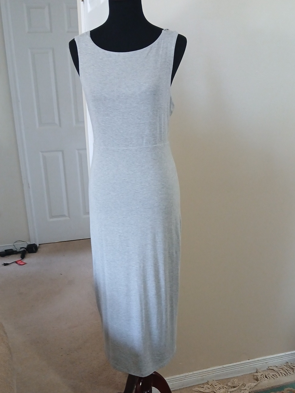 Athleta Light Grey Sleeveless Maxi Dress